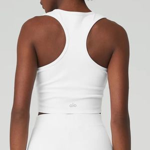 Alo Goddess Ribbed Cropped Racerback Tank